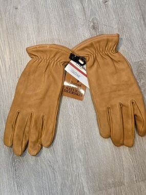 Womens Gates Rugged Natural Deerskin Gloves Size Large Thinsulate